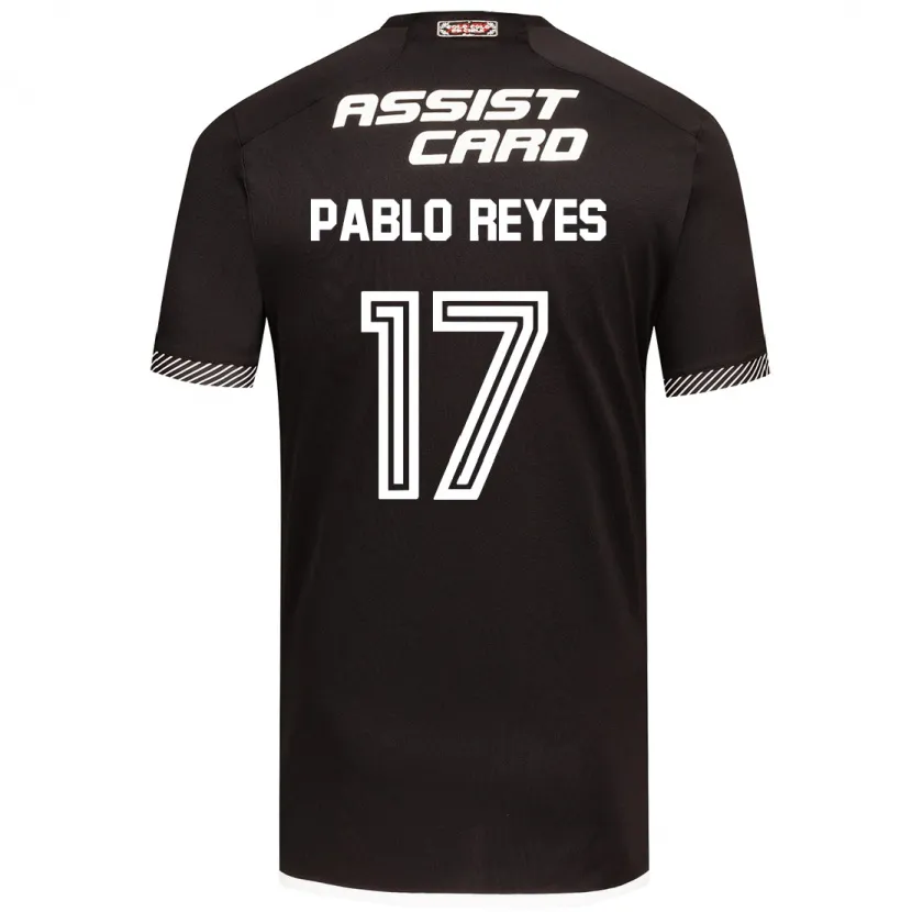 Danxen Kinderen Juan Pablo Reyes #17 Zwart Wit Uitshirt Uittenue 2024/25 T-Shirt