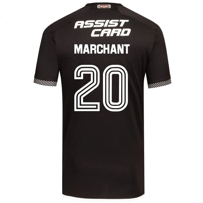 Danxen Kinderen Francisco Marchant #20 Zwart Wit Uitshirt Uittenue 2024/25 T-Shirt