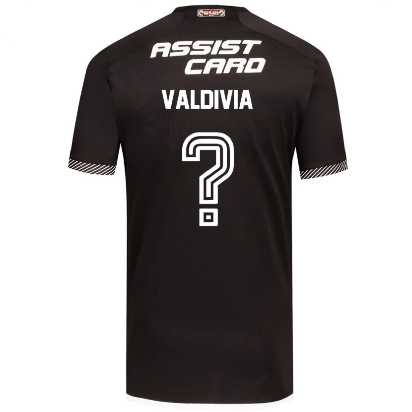 Danxen Kinderen Felipe Valdivia #0 Zwart Wit Uitshirt Uittenue 2024/25 T-Shirt