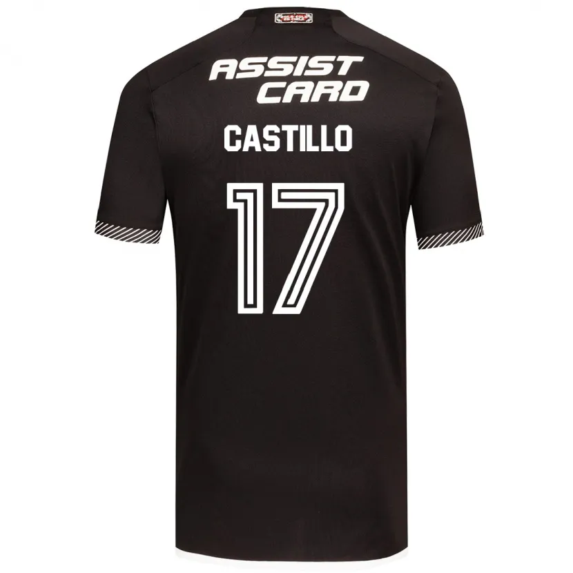 Danxen Kinderen Fabián Castillo #17 Zwart Wit Uitshirt Uittenue 2024/25 T-Shirt