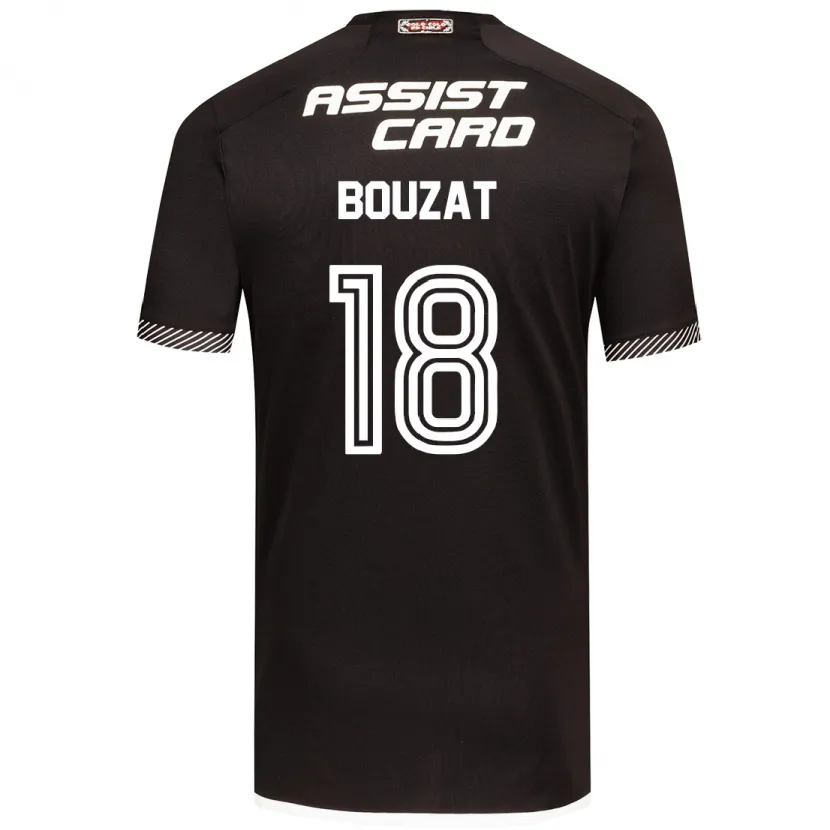 Danxen Kinderen Agustín Bouzat #18 Zwart Wit Uitshirt Uittenue 2024/25 T-Shirt