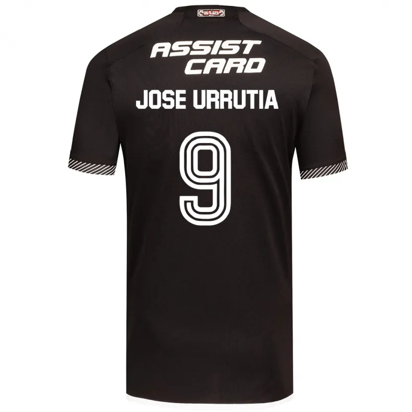 Danxen Kinderen María José Urrutia #9 Zwart Wit Uitshirt Uittenue 2024/25 T-Shirt