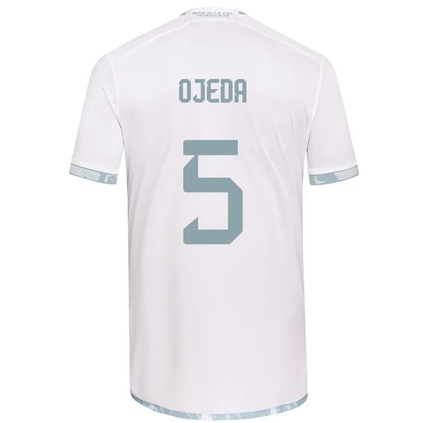 Danxen Kinderen Emmanuel Ojeda #5 Wit Grijs Uitshirt Uittenue 2024/25 T-Shirt