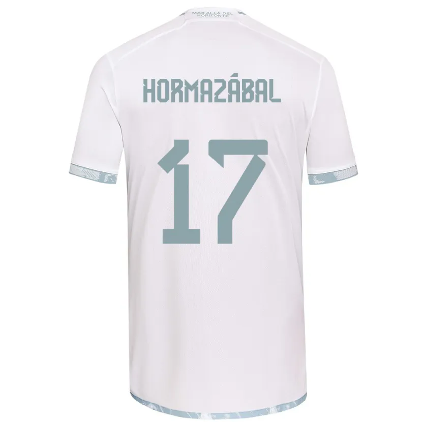 Danxen Kinderen Fabián Hormazábal #17 Wit Grijs Uitshirt Uittenue 2024/25 T-Shirt