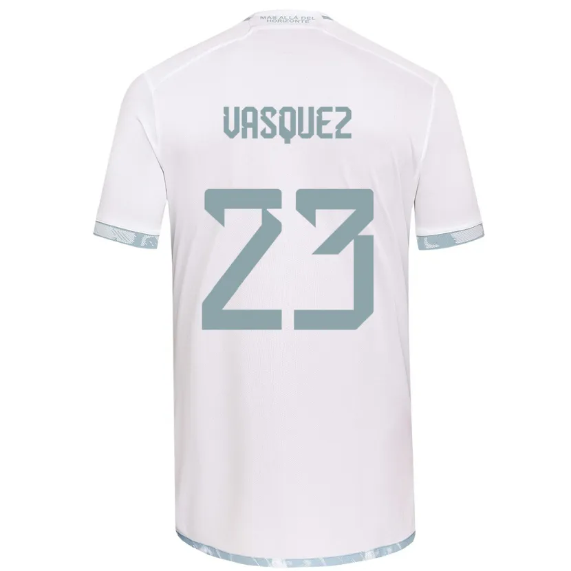 Danxen Kinderen Ignacio Vásquez #23 Wit Grijs Uitshirt Uittenue 2024/25 T-Shirt