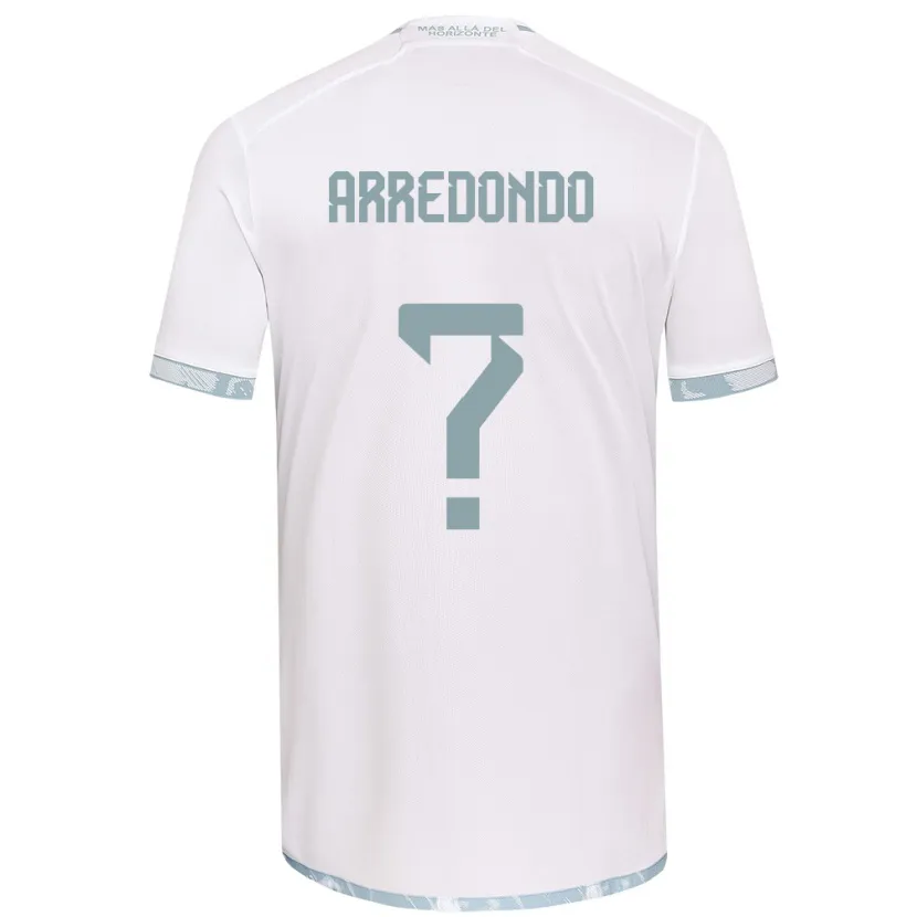 Danxen Kinderen Milovan Arredondo #0 Wit Grijs Uitshirt Uittenue 2024/25 T-Shirt