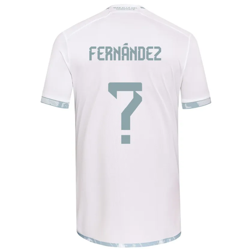 Danxen Kinderen Joaquín Fernández #0 Wit Grijs Uitshirt Uittenue 2024/25 T-Shirt