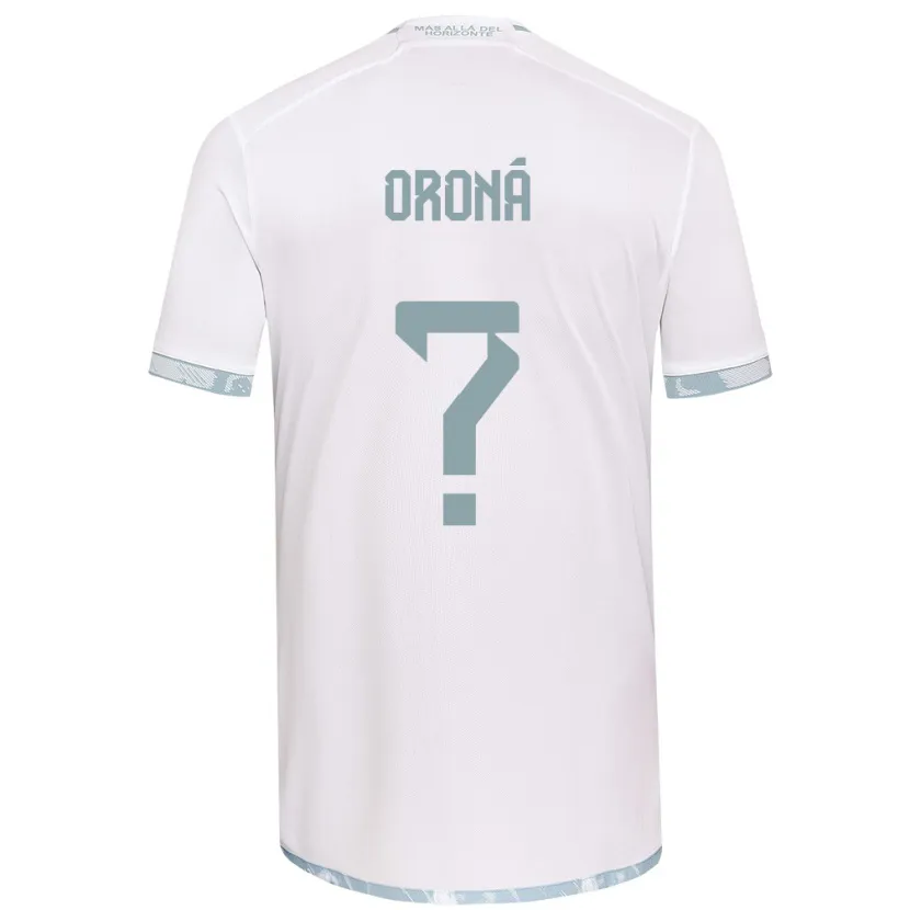 Danxen Kinderen Marco Oroná #0 Wit Grijs Uitshirt Uittenue 2024/25 T-Shirt