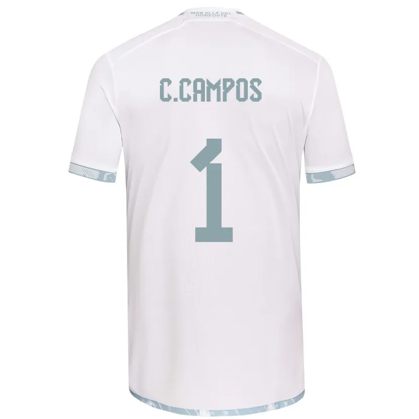 Danxen Kinderen Cristóbal Campos #1 Wit Grijs Uitshirt Uittenue 2024/25 T-Shirt