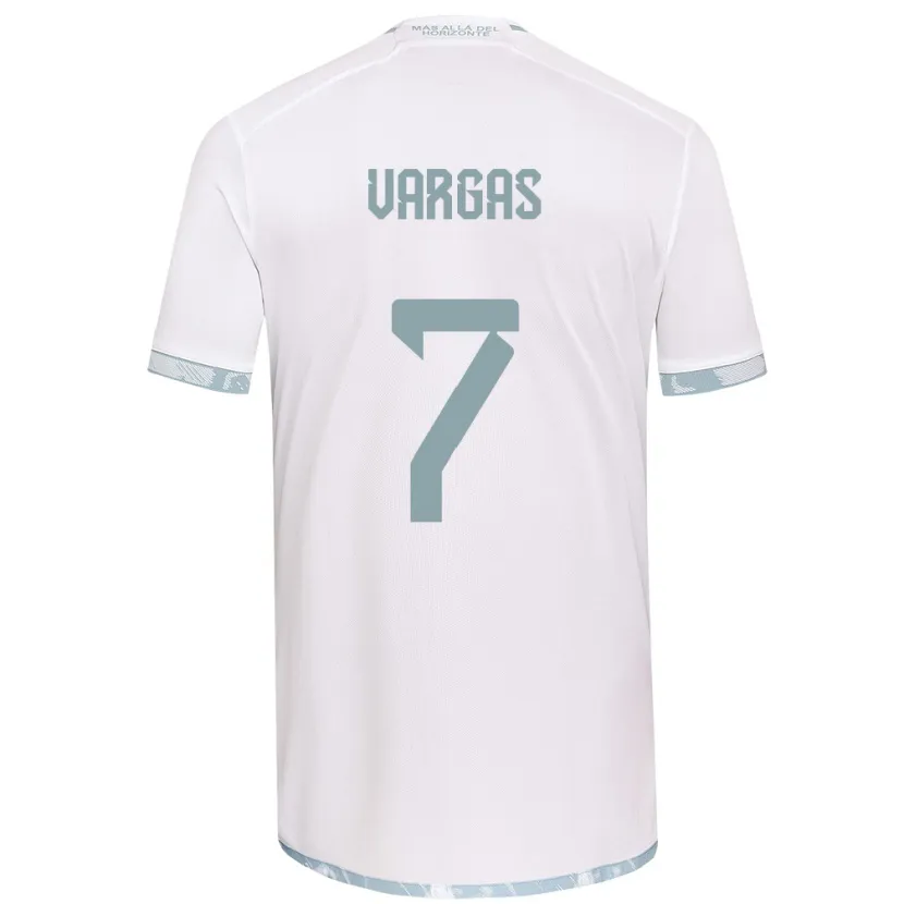 Danxen Kinderen Jeisson Vargas #7 Wit Grijs Uitshirt Uittenue 2024/25 T-Shirt