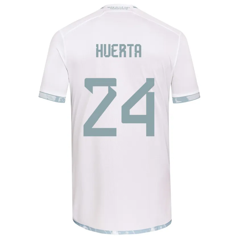 Danxen Kinderen Renato Huerta #24 Wit Grijs Uitshirt Uittenue 2024/25 T-Shirt