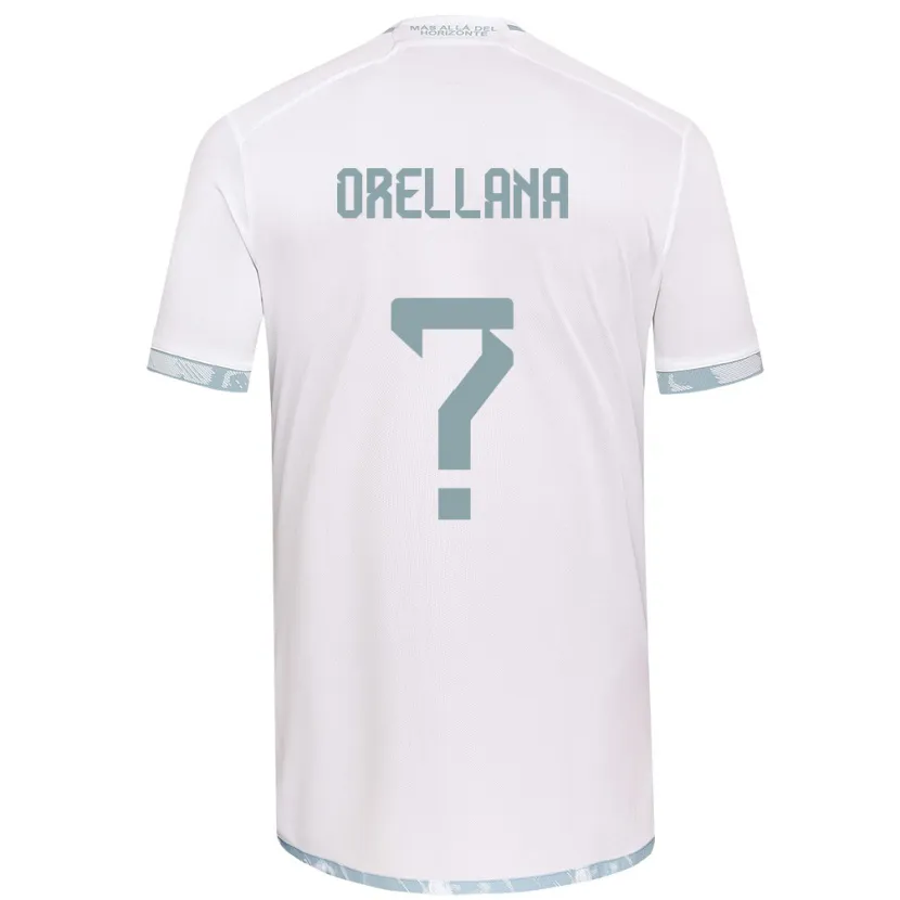 Danxen Kinderen Bastián Orellana #0 Wit Grijs Uitshirt Uittenue 2024/25 T-Shirt