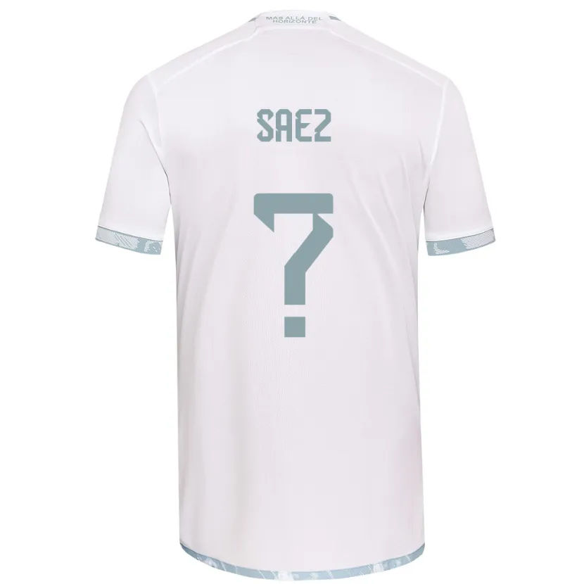 Danxen Kinderen Ignacio Sáez #0 Wit Grijs Uitshirt Uittenue 2024/25 T-Shirt