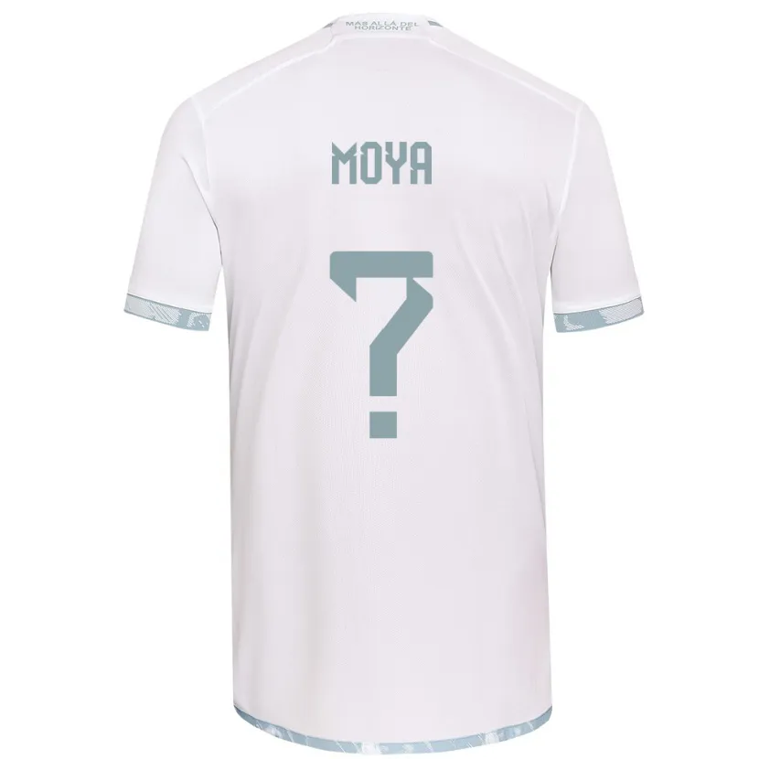 Danxen Kinderen Flavio Moya #0 Wit Grijs Uitshirt Uittenue 2024/25 T-Shirt