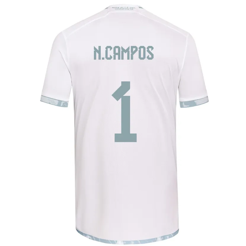 Danxen Kinderen Natalia Campos #1 Wit Grijs Uitshirt Uittenue 2024/25 T-Shirt