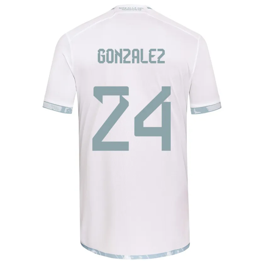 Danxen Kinderen Emma González #24 Wit Grijs Uitshirt Uittenue 2024/25 T-Shirt