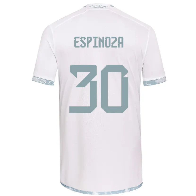 Danxen Kinderen Isidora Espinoza #30 Wit Grijs Uitshirt Uittenue 2024/25 T-Shirt