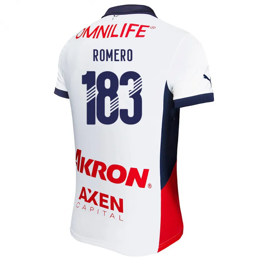 Danxen Kinderen Javen Romero #183 Wit Rood Blauw Uitshirt Uittenue 2024/25 T-Shirt