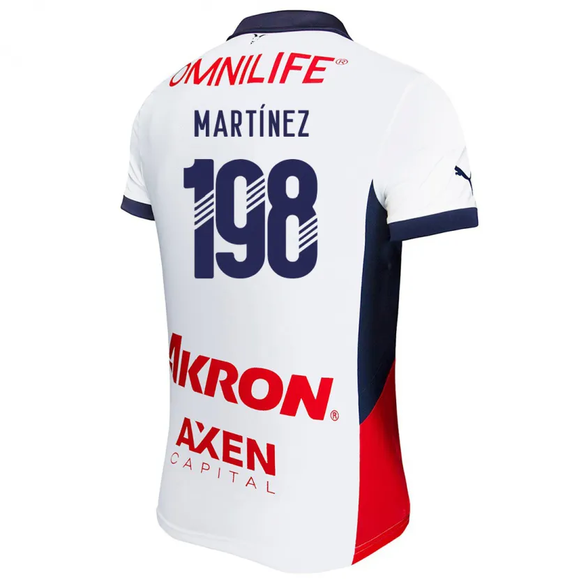 Danxen Kinderen Andrew Martínez #198 Wit Rood Blauw Uitshirt Uittenue 2024/25 T-Shirt