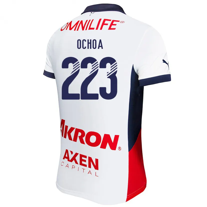 Danxen Kinderen Diego Ochoa #223 Wit Rood Blauw Uitshirt Uittenue 2024/25 T-Shirt