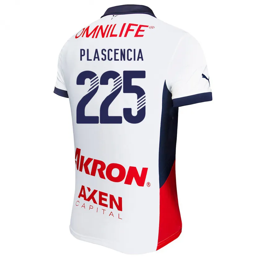 Danxen Kinderen Osvaldo Plascencia #225 Wit Rood Blauw Uitshirt Uittenue 2024/25 T-Shirt