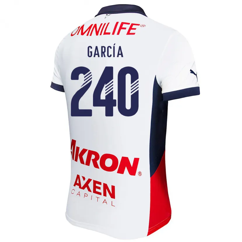 Danxen Kinderen Víctor García #240 Wit Rood Blauw Uitshirt Uittenue 2024/25 T-Shirt