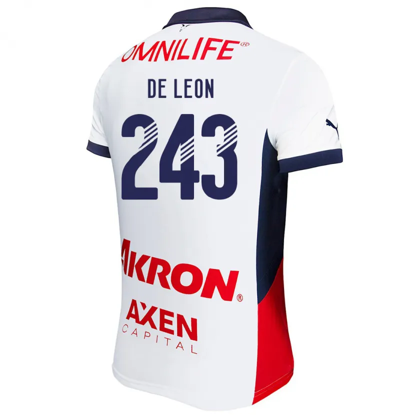 Danxen Kinderen Jared De León #243 Wit Rood Blauw Uitshirt Uittenue 2024/25 T-Shirt