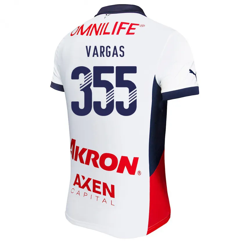 Danxen Kinderen Uziel Vargas #355 Wit Rood Blauw Uitshirt Uittenue 2024/25 T-Shirt