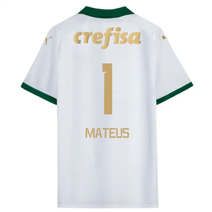 Danxen Kinderen Mateus #1 Wit Groen Uitshirt Uittenue 2024/25 T-Shirt