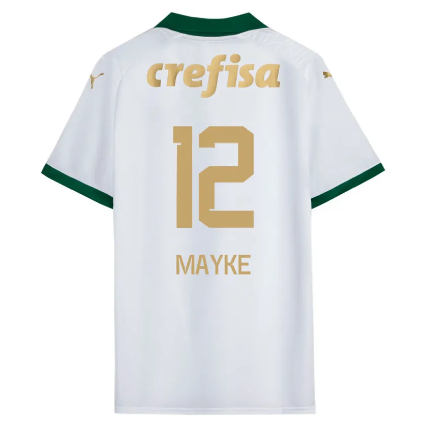 Danxen Kinderen Mayke #12 Wit Groen Uitshirt Uittenue 2024/25 T-Shirt