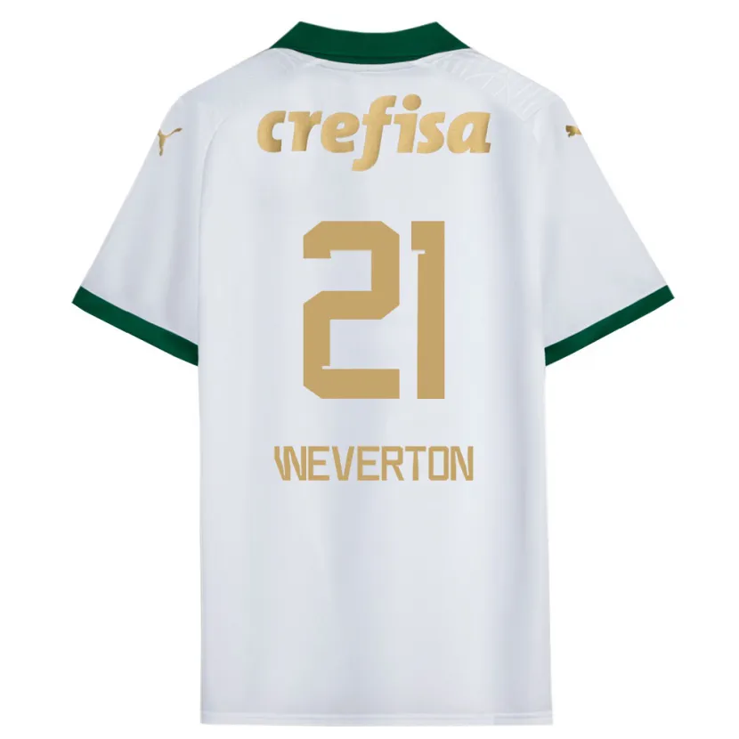 Danxen Kinderen Weverton #21 Wit Groen Uitshirt Uittenue 2024/25 T-Shirt