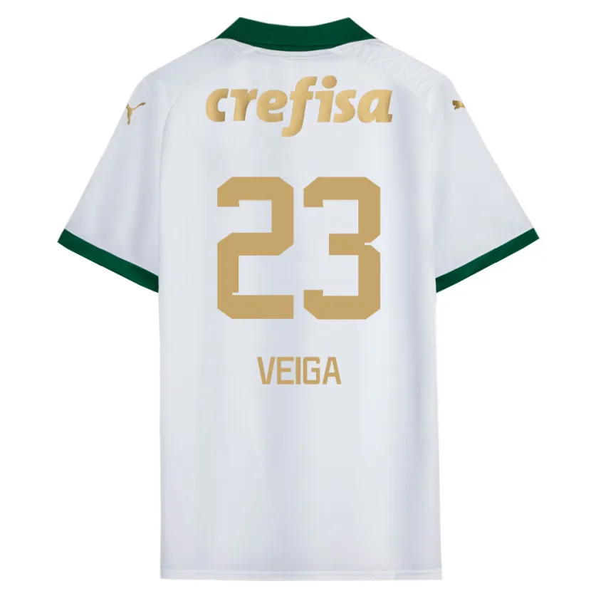 Danxen Kinderen Raphael Veiga #23 Wit Groen Uitshirt Uittenue 2024/25 T-Shirt