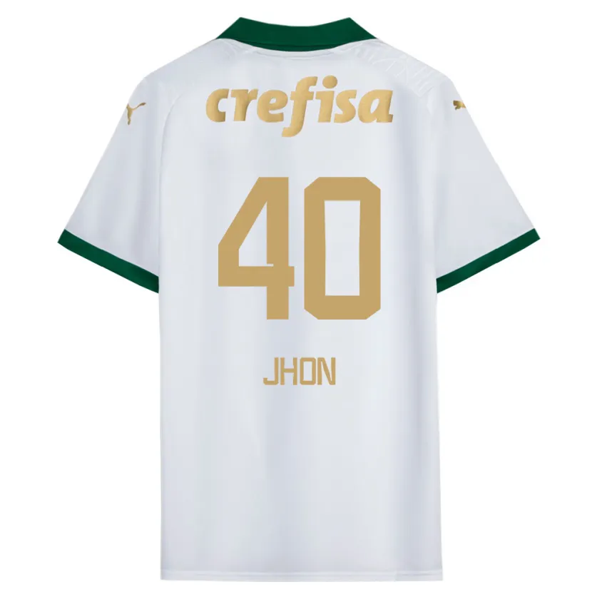 Danxen Kinderen Jhon Jhon #40 Wit Groen Uitshirt Uittenue 2024/25 T-Shirt