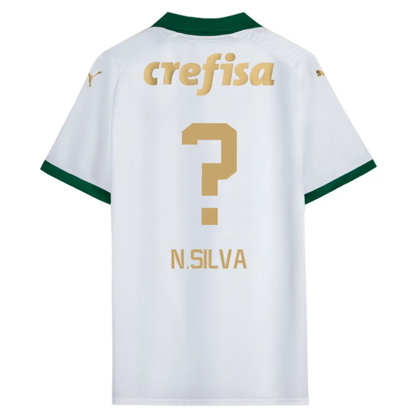 Danxen Kinderen Ney Silva #0 Wit Groen Uitshirt Uittenue 2024/25 T-Shirt