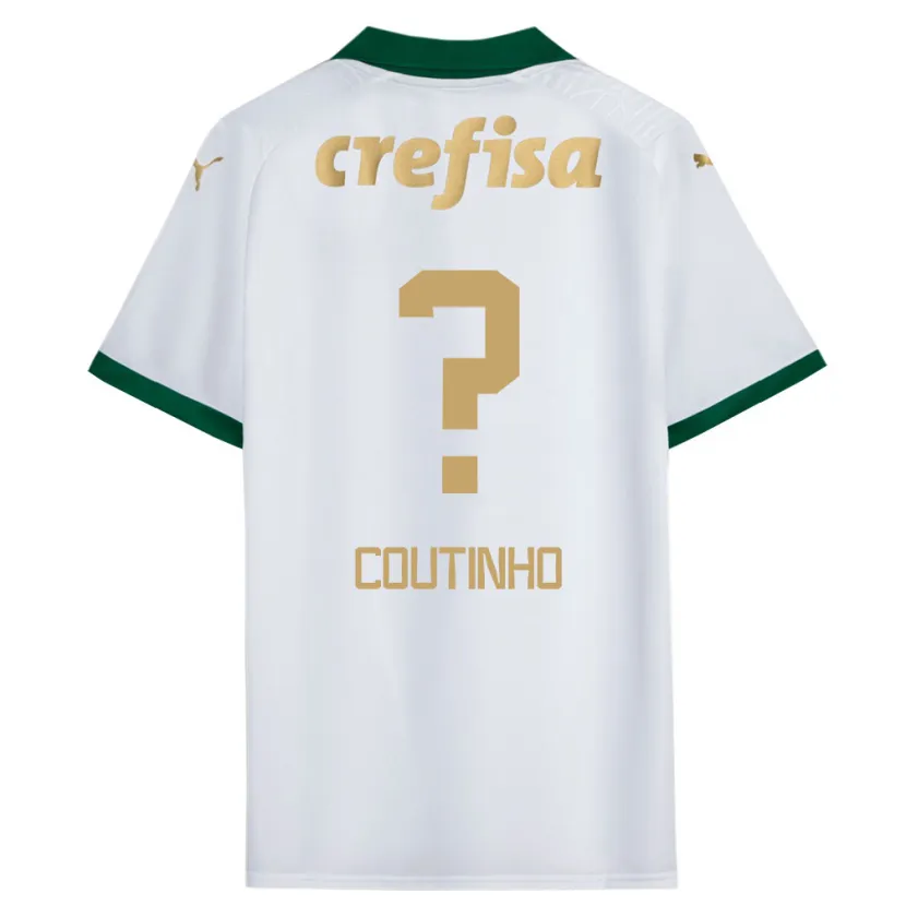 Danxen Kinderen Rafael Coutinho #0 Wit Groen Uitshirt Uittenue 2024/25 T-Shirt