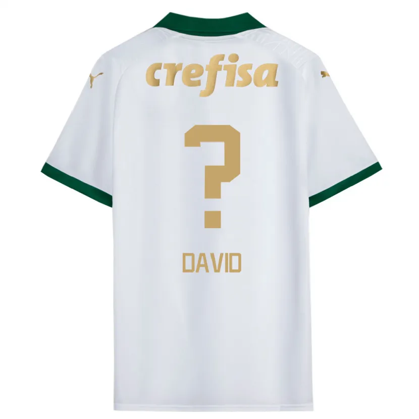 Danxen Kinderen David #0 Wit Groen Uitshirt Uittenue 2024/25 T-Shirt