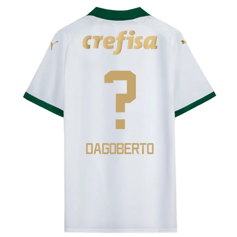 Danxen Kinderen Dagoberto #0 Wit Groen Uitshirt Uittenue 2024/25 T-Shirt