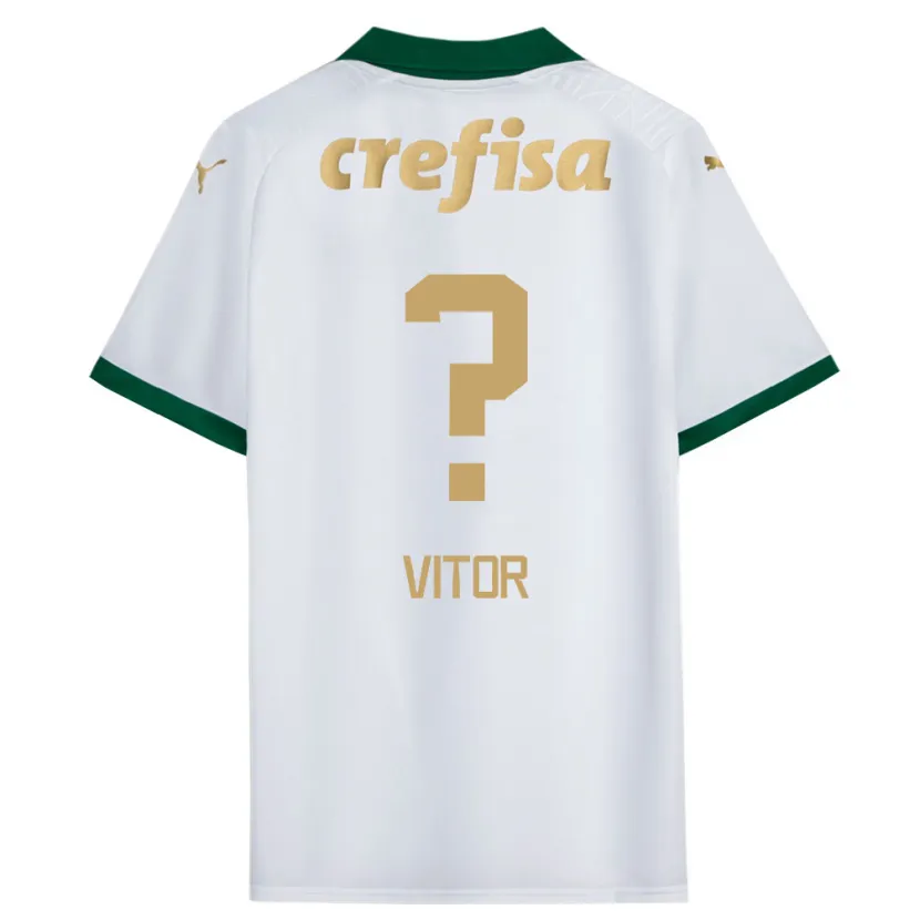 Danxen Kinderen Marcio Vitor #0 Wit Groen Uitshirt Uittenue 2024/25 T-Shirt