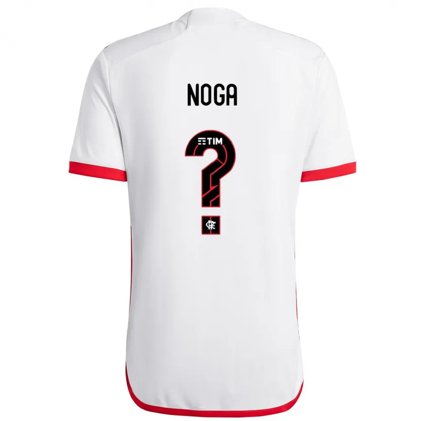 Danxen Kinderen Gabriel Noga #0 Wit Rood Uitshirt Uittenue 2024/25 T-Shirt