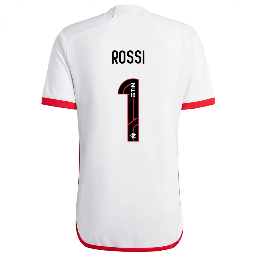 Danxen Kinderen Agustín Rossi #1 Wit Rood Uitshirt Uittenue 2024/25 T-Shirt