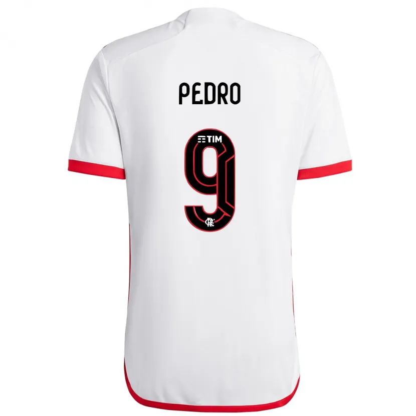 Danxen Kinderen Pedro #9 Wit Rood Uitshirt Uittenue 2024/25 T-Shirt