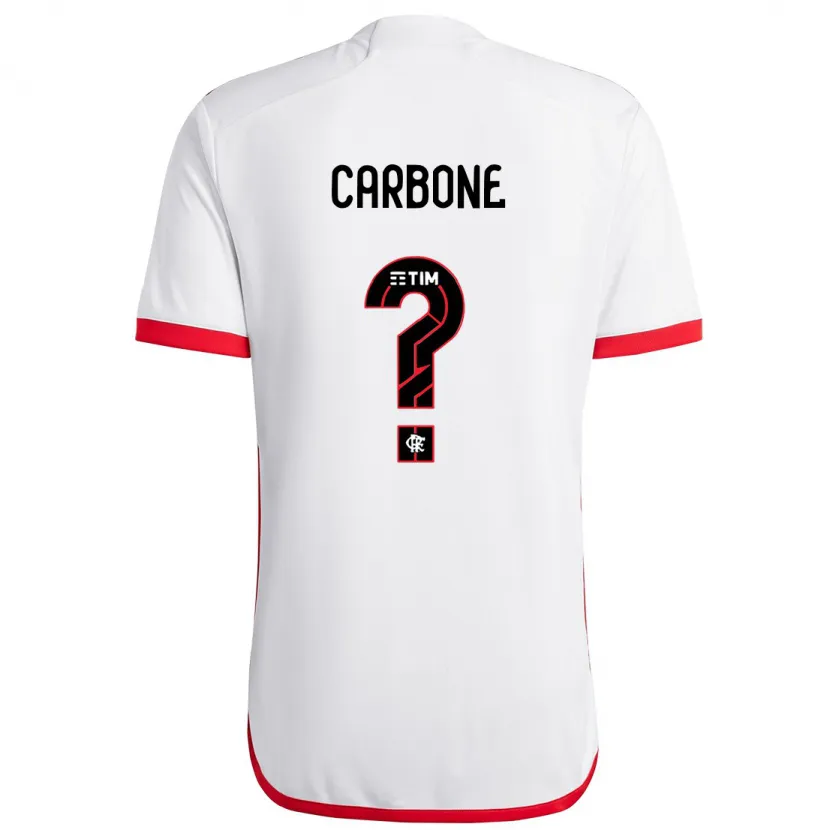 Danxen Kinderen Carbone #0 Wit Rood Uitshirt Uittenue 2024/25 T-Shirt