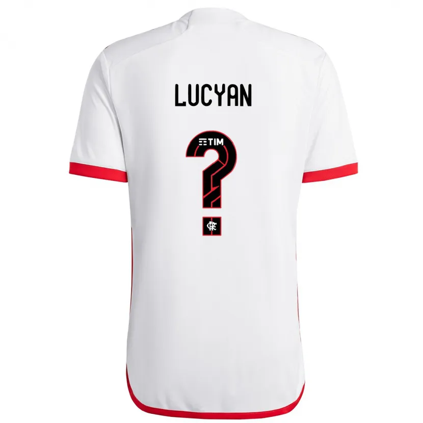 Danxen Kinderen Lucyan #0 Wit Rood Uitshirt Uittenue 2024/25 T-Shirt