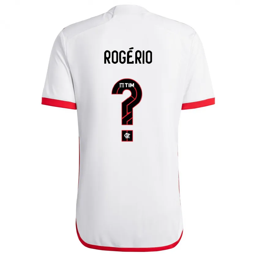 Danxen Kinderen Daniel Rogério #0 Wit Rood Uitshirt Uittenue 2024/25 T-Shirt