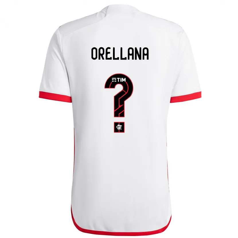 Danxen Kinderen Joan Orellana #0 Wit Rood Uitshirt Uittenue 2024/25 T-Shirt