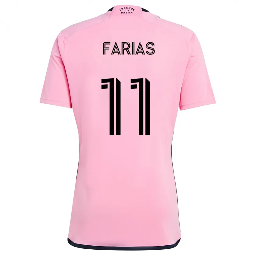 Danxen Heren Facundo Farías #11 Roze Thuisshirt Thuistenue 2024/25 T-Shirt