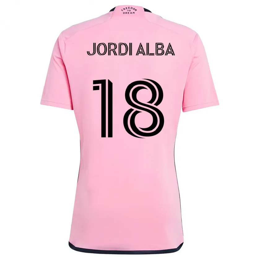 Danxen Heren Jordi Alba #18 Roze Thuisshirt Thuistenue 2024/25 T-Shirt