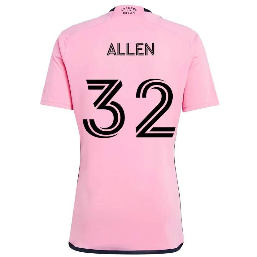 Danxen Heren Noah Allen #32 Roze Thuisshirt Thuistenue 2024/25 T-Shirt