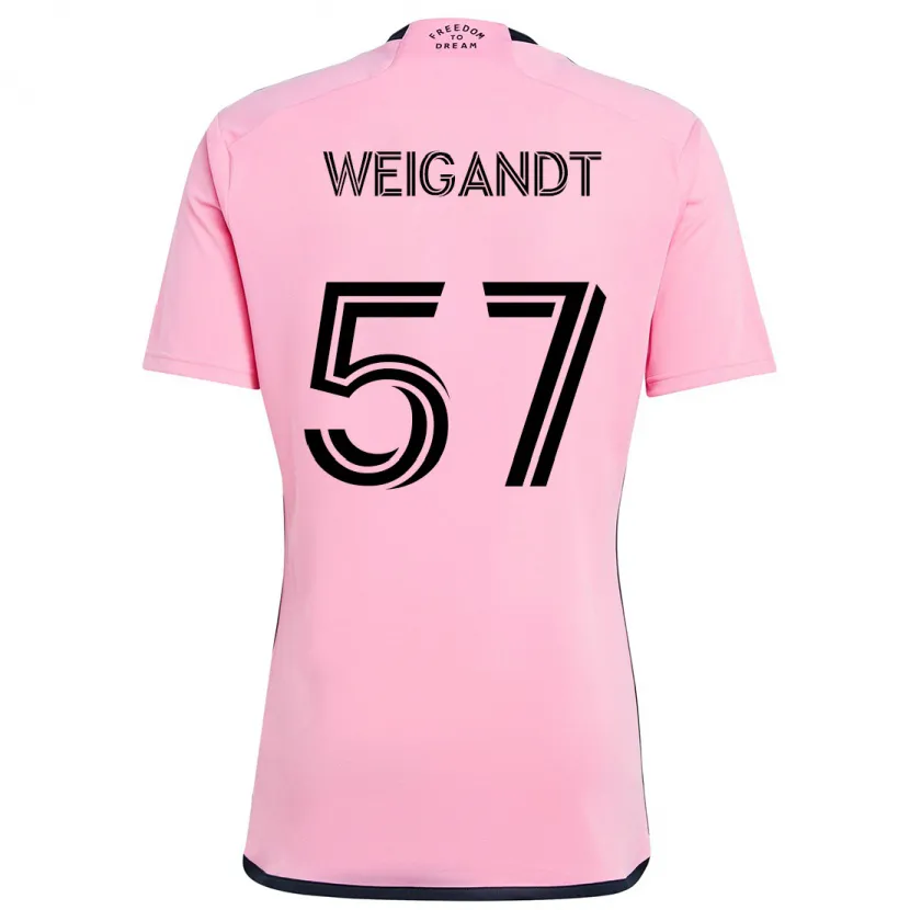 Danxen Heren Marcelo Weigandt #57 Roze Thuisshirt Thuistenue 2024/25 T-Shirt