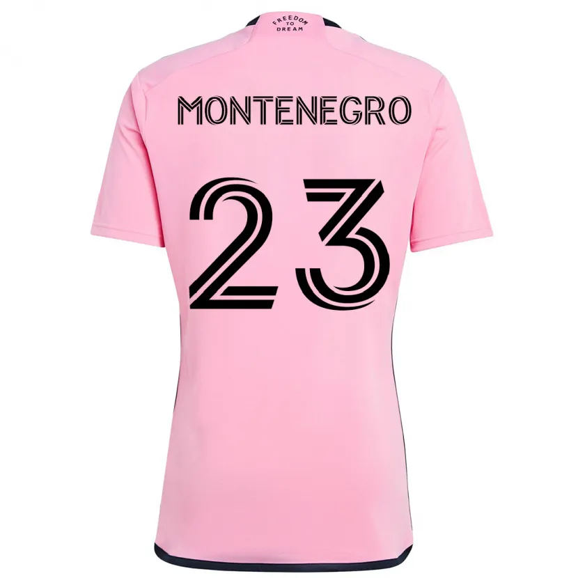 Danxen Heren Ricardo Montenegro #23 Roze Thuisshirt Thuistenue 2024/25 T-Shirt